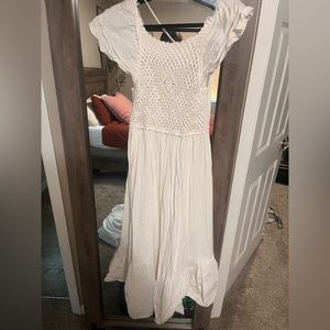 Zara Crotchet Front Open Back Maxi Dress
